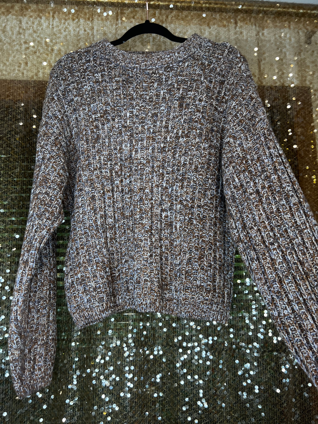 Gray knit sweater