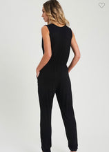 Load image into Gallery viewer, Solid Sleeveless Surplice Jumpsuit
