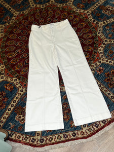 Wide legged white pants