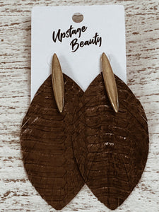 Brown Feather Earrings