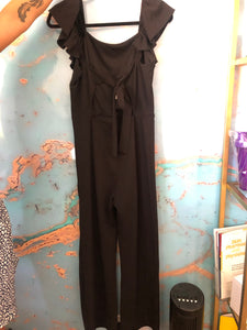 Black Dress Jumper Frilled Top